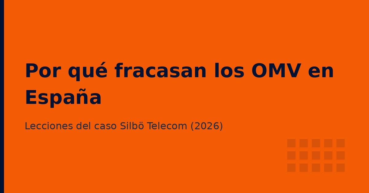 Por qué fracasan los OMV en España: lecciones del caso Silbö Telecom